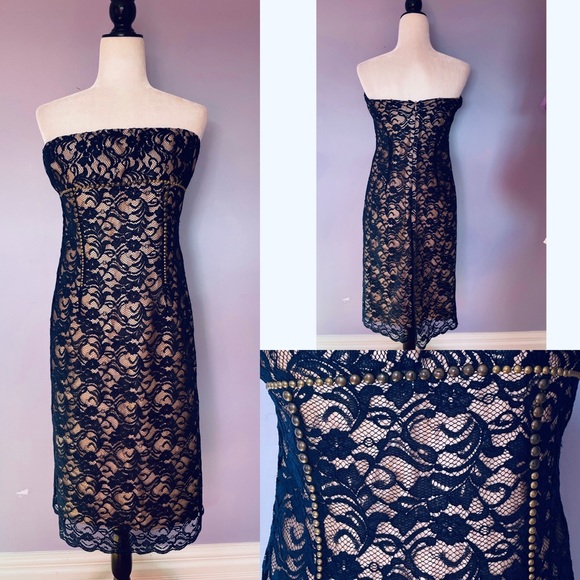 Anthropologie Ruth floral lace silk strapless dress - Picture 1 of 6